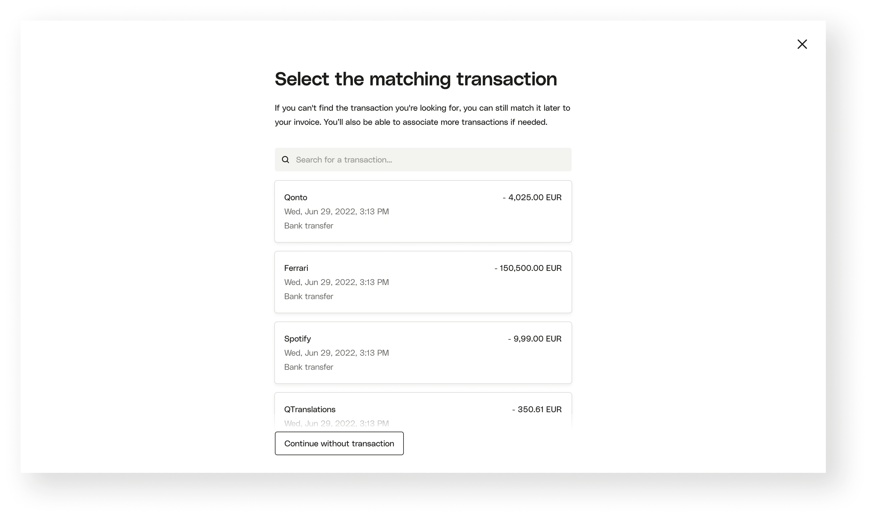 Reconciliation flow